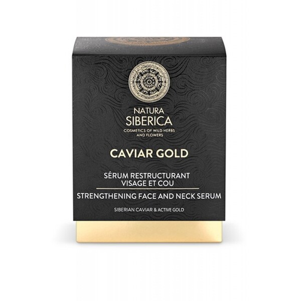 Serum fermitate antiage pentru ten si gat cu aur si caviar, Caviar Gold, 30ml - Natura Siberica