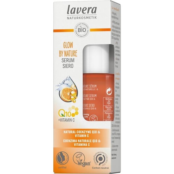 Serum iluminator Glow by Nature, vitamina C si coenzima Q10, 30ml - LAVERA