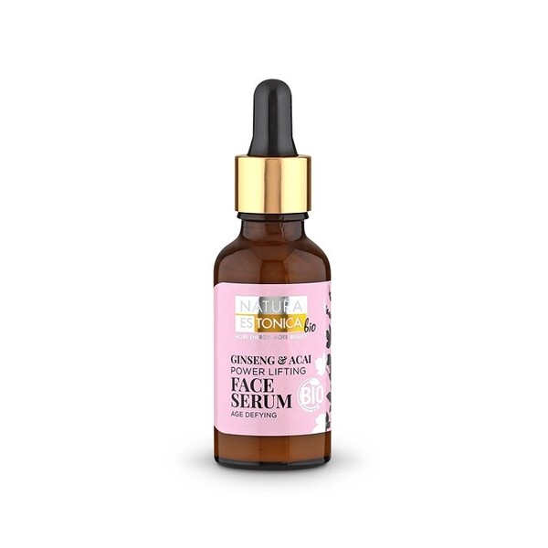 Serum lifting pentru ten matur si sensibil Ginseng si Acai, 30ml - Natura Estonica