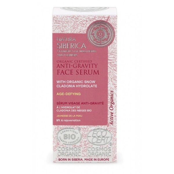 Serum lifting si intinerire Anti-Gravity cu hidrolat de snow cladonia, 15ml - Natura Siberica