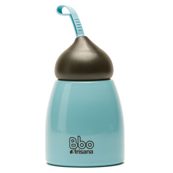 Termos din otel inoxidabil cu snur din silicon, 260 ml BLEU - Irisana