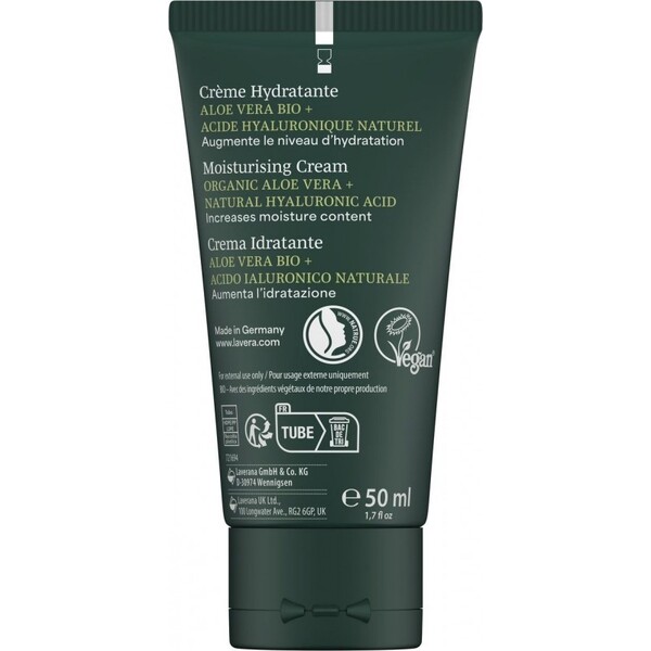 Crema hidratanta barbati lavera Men Sensitive - cu aloe vera si acid hialuronic, pentru piele sensibila