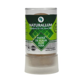 Deodorant piatra de alaun cu Aloe Vera, Naturallum 120g