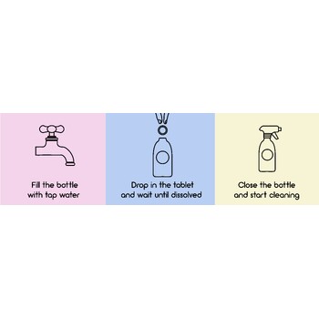Tablete eco-friendly pt curatare MULTI SUPRAFETE - zero waste - 3 tablete, Noout
