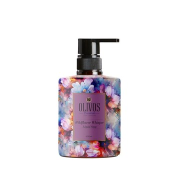 Sapun lichid Wildflower Whisper cu parfum de flori de camp, lavanda si scortisoara, Olivos, 500 ml